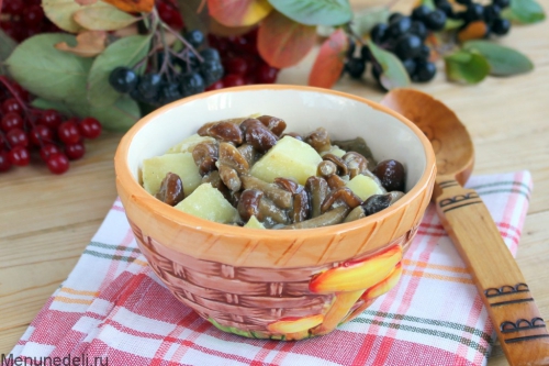 Опята с картошкой