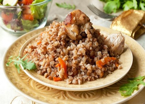 Гречка с курицей в мультиварке