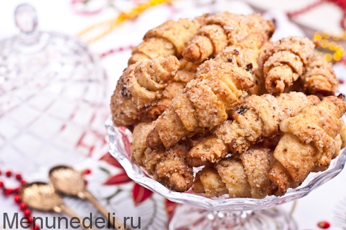 Рецепт творожных рогаликов с орехами | Меню недели