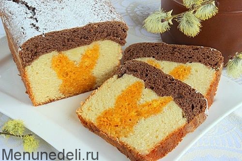 Рецепт пасхального трехцветного кекса с сюрпризом | Меню недели