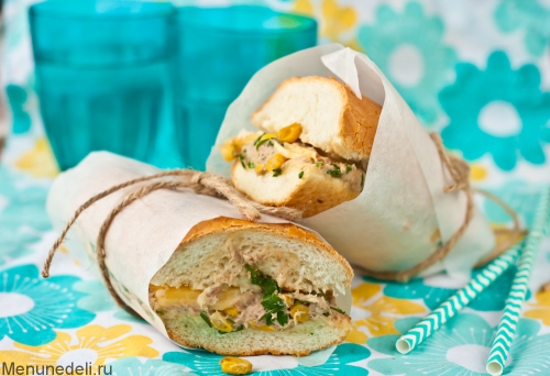 Рецепт сэндвичей с тунцом и кукурузой | Меню недели