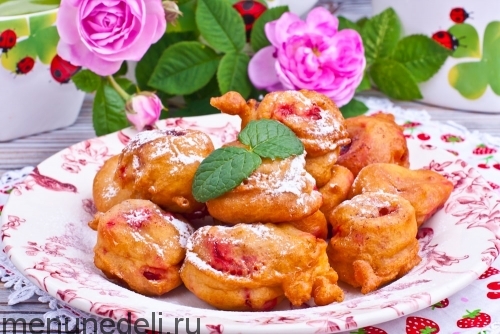 Рецепт клубники в пивном кляре | Меню недели