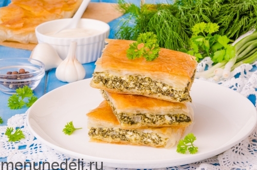 Рецепт греческого пирога Спанакопита | Меню недели