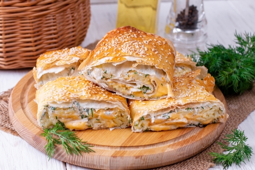 Запеченный лаваш с картошкой и сыром | Меню недели