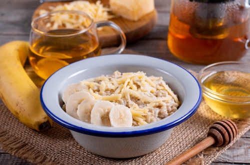 Овсяная каша с сыром и бананом: рецепт пошаговый с фото | Меню недели