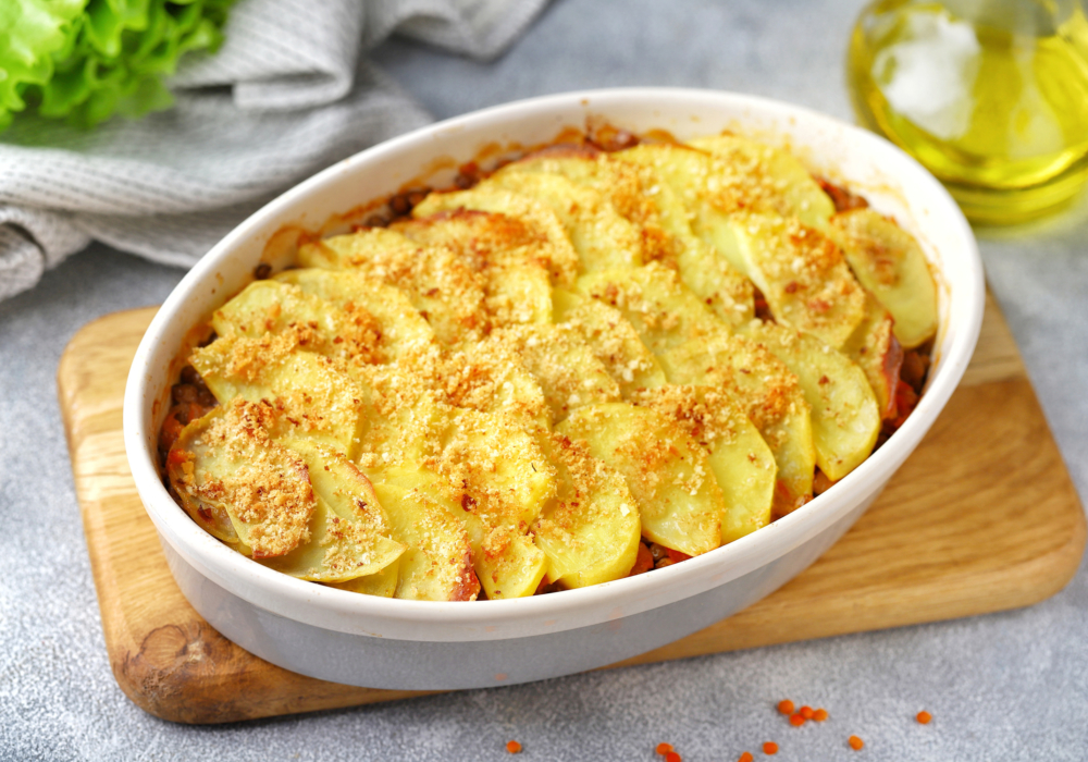 Картофельный пирог с чечевицей и грибами: рецепт пошаговый с фото | Меню недели