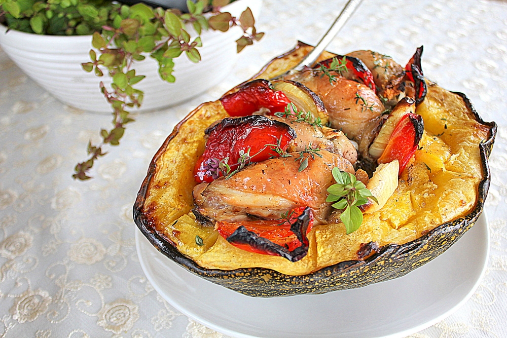 Запеченная курица в тыкве: рецепт пошаговый с фото | Меню недели