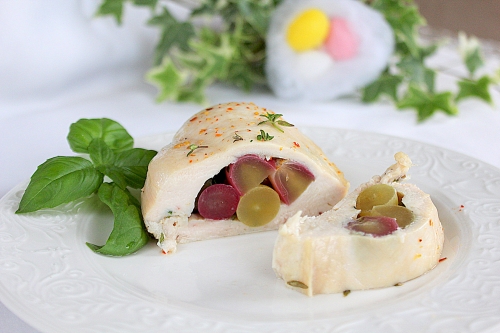 Кармашки из куриной грудки с виноградом | Меню недели Кармашки из куриной грудки с виноградом: рецепт пошаговый с фото